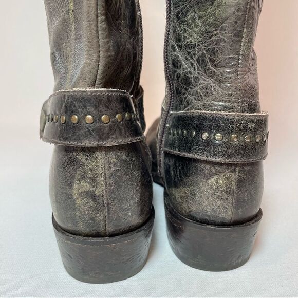 Sonora Double H Cowboy boots rugged brown patina size 7 - Picture 6 of 11